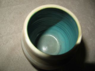 COLLECTIBLE GEORGIA MISSION SWIRL ART POTTERY VASE SIGNED W J GORDY 3