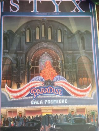 Styx Paradise Theatre Authentic And Rare Promo Poster 1980