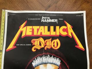 Metallica Tour 1990 Germany Concert Poster Vintage Metal Hammer Dio Bonham Rare 2