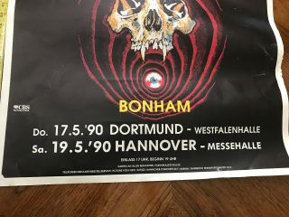 Metallica Tour 1990 Germany Concert Poster Vintage Metal Hammer Dio Bonham Rare 4