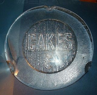 Blenko Cakes Plate 773 - D Heavy Clear West Virginia Glass 1979 11 1/2 "