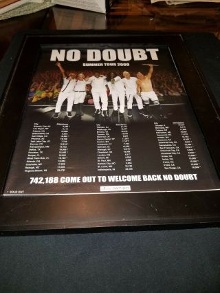 No Doubt Rare 2009 Summer Tour Promo Poster Ad Framed