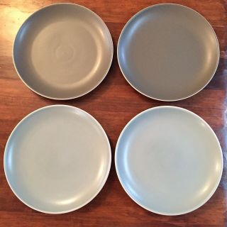 4 Heath Ceramics Dinner Plates 2 Mist 2 Rosemary