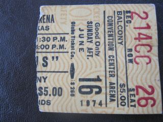 1974 Elvis Presley Authentic Concert Ticket - Ft Worth 74