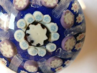 Unusual Vintage Ysart Pattern Concentric Millefiori Glass Paperweight
