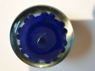 Unusual VINTAGE YSART Pattern CONCENTRIC Millefiori GLASS Paperweight 5