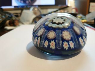 Unusual VINTAGE YSART Pattern CONCENTRIC Millefiori GLASS Paperweight 7