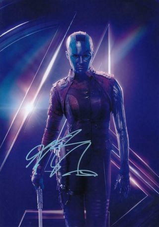 Karen Gillan Signed Autograph 8.  5x11 Photo / (nebula,  Marvel Avengers)