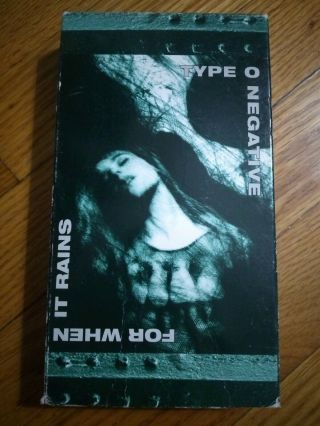 Rare Type O Negative Promotional Vhs For When It Rains Peter Steele Shirt Metal