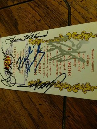 (5) Country Gold Autographs On Ticket F.  Husky,  T.  G.  Brown,  Leona W, .