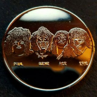 Kiss Gold Coin Aussie 1980 Tour Aucoin Australian Eric Carr - Vintage