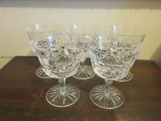 Vintage Waterford Crystal Lismore Set Of 5 Saucer Champagne Sherbet Glasses 4 "