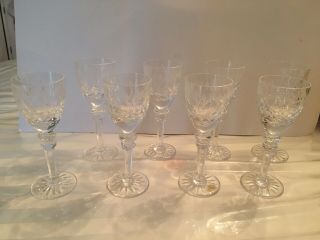 Rogaska Queen Cut And Etched Crystal Shot Glass Pristine Set Of 8 Perfect