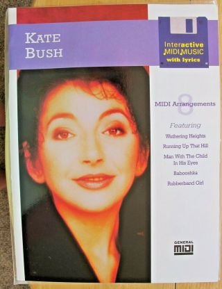 Kate Bush Very Rare Imp Interactive Midi 8 Song Lyrics Book With Floppy Disc