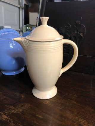 Vintage Fiesta Ware Ivory Coffee Pot With Lid