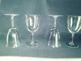12 German Crystal Water/ Wine Long Stem Glasses.  Starburst Etched.  Clear Ringing