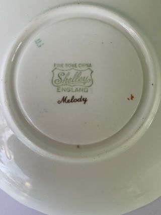 SHELLEY MELODY CHINTZ CUP SAUCER 8 