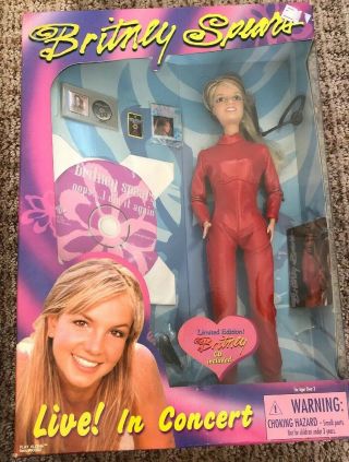 Nib Britney Spears Live In Concert Oops.  I Did It Again Cd And Doll