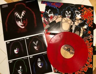 Kiss Gene Simmons Solo Reissue Blood Red Vinyl Lp (w/poster) 2018