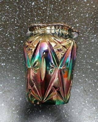 Riihimaki Carnival Glass - Jupiter Spittoon 5 " Vase