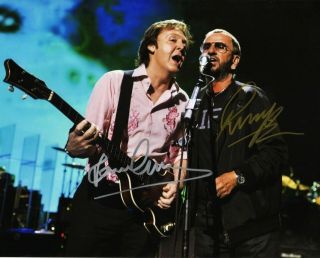 The Beatles Paul Mccartney & Ringo Star Autographed 8x10 Photo Signed Reprint