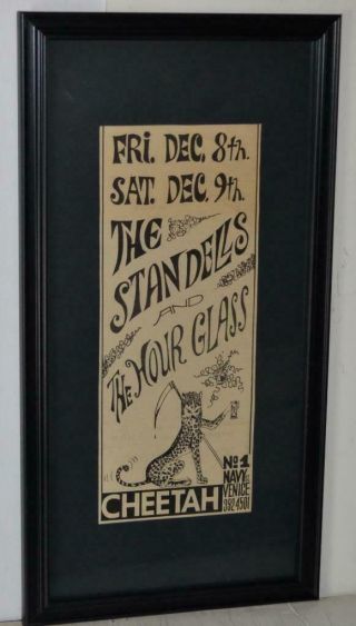 Allman Brothers Pre - Band Hourglass 1967 Rare Framed Concert Poster / Ad