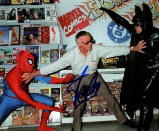 Stan Lee Spider Man Vs Batman Vintage Signed 8x10 Photo Autographed Reprint