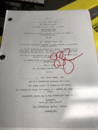 Friday The 13th 1980 - Signed Script - Sean S Cunningham - Director