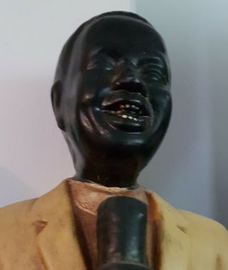 Antique Louie Armstrong/jazz/blues Musician/singer Old Pottery Figurine