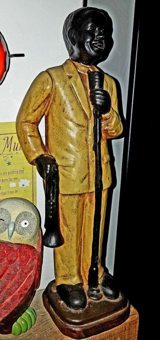 Antique Louie Armstrong/Jazz/Blues Musician/Singer old pottery Figurine 3