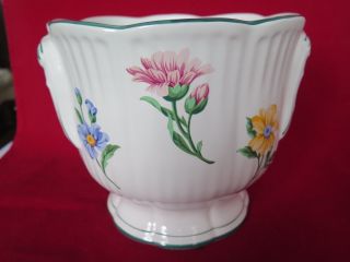 Tiffany And Company Porcelain Cache Pot Sinatra Pattern Made In Portugal 8 "