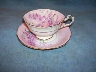 Lilac Soft Pink Purple Double Warrant Queen Paragon Tea Cup Saucer G6572/2