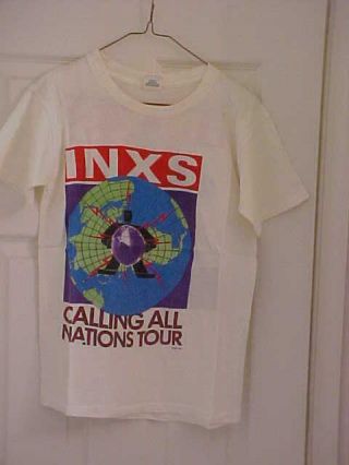 Inxs Calling All Nations 1988 Concert Tour T Shirt Size Medium Never Worn