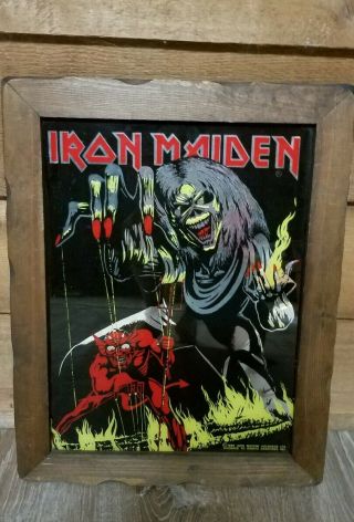 Iron Maiden 1985 Vintage Carnival Mirror Large