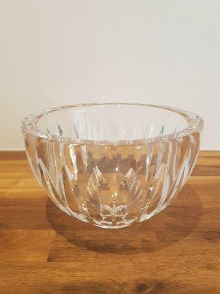 Large Orrefors Swedish Art Glass Crystal Bowl By Sven Palmqvist 