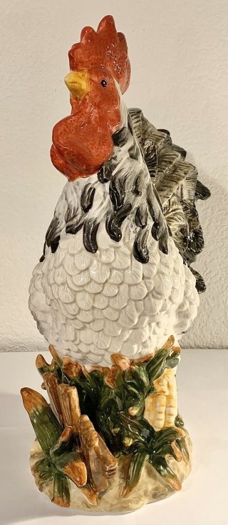 Noble Excellence Large Ceramic Rooster Centerpiece 2