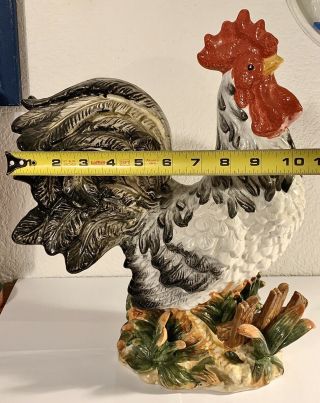 Noble Excellence Large Ceramic Rooster Centerpiece 6