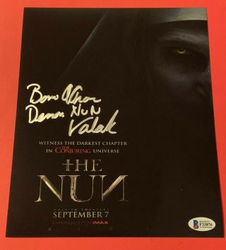 Bonnie Aarons Signed " Demon Nun " Valak The Nun 8x10 Photo Bas Proof B