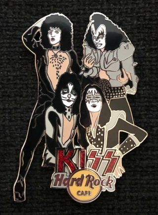 Kiss - Hard Rock Cafe Pin Goal Group Pin Le 100 Hro Very Rare
