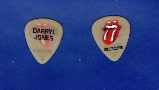 Rolling Stones Darryl Jones Clear Yellow Guitar Pick - 2003 Licks World Tour