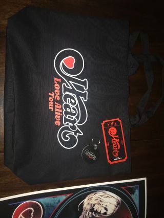 HEART Love Alive Tour Signed Autographed Band Concert Poster 12x18,  Bag Keychain 4