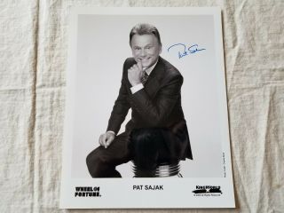 2005 Pat Sajak Wheel Of Fortune Autograph Signed B&w Photo 10 " X8 "