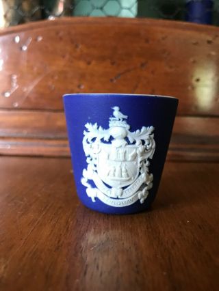 Rare 19th Century Wedgwood Cobalt Dip Arms Ware Miniature Torquay Cup