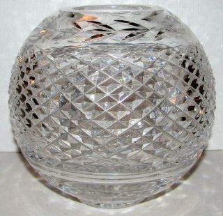 Lovely Vintage Signed Waterford Crystal Rose Bowl Vase Glandore