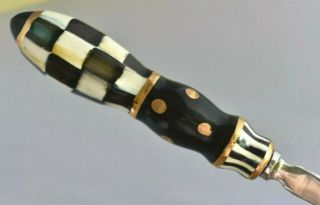 Mackenzie Childs Courtly Check Hand Painted Letter Opener - No Box