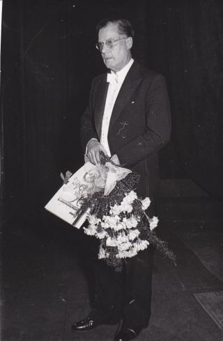 Karl BÖhm Eminent Conductor Classical Music Vienna 1955 Vintage Photo