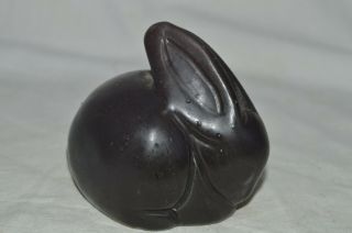 Vintage Van Briggle Pottery Artist Signed Matte Purple Bunny Rabbit Figurine