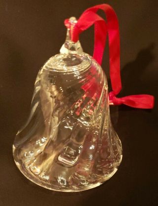 Steuben Art Glass Bell Christmas Holiday Ornament Crystal