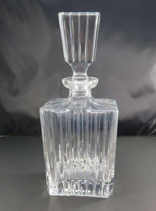 Heavy Elegant Carafe Glass Art Deco Mid Century