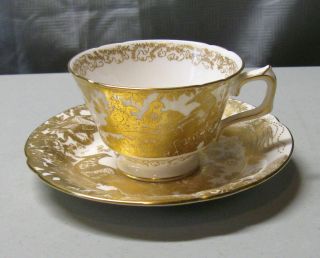 Royal Crown Derby Gold Aves Cup And Saucer